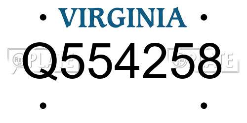 Q554258 Virginia License Plate