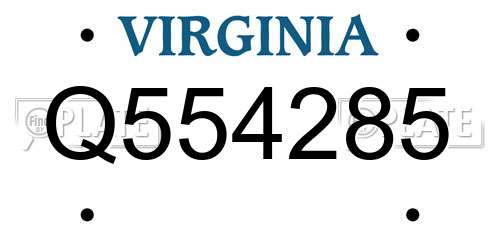Q554285 Virginia License Plate