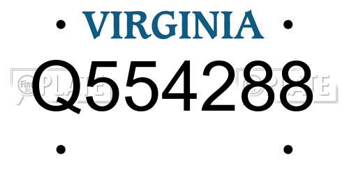 Q554288 Virginia License Plate