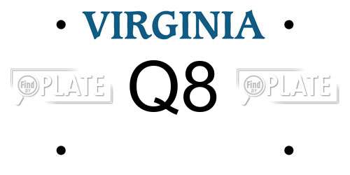 Q8 Virginia License Plate