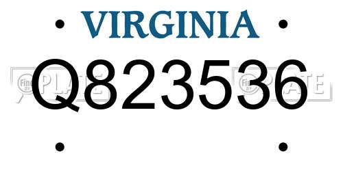 Q823536 Virginia License Plate
