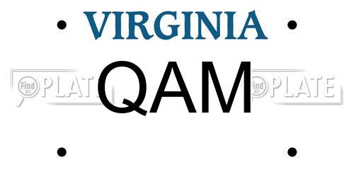 QAM Virginia License Plate