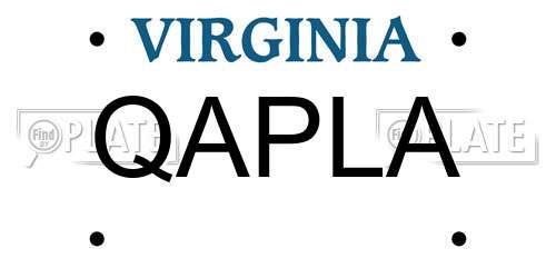 QAPLA Virginia License Plate