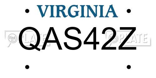 QAS42Z Virginia License Plate