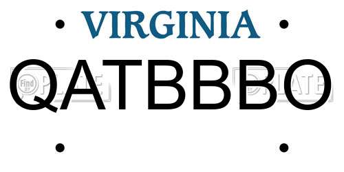 QATBBBO Virginia License Plate