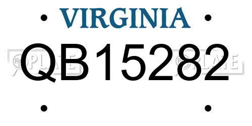 QB15282 Virginia License Plate