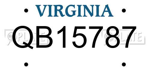 QB15787 Virginia License Plate