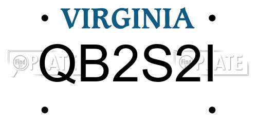 QB2S2I Virginia License Plate