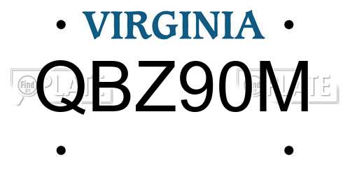 QBZ90M Virginia License Plate
