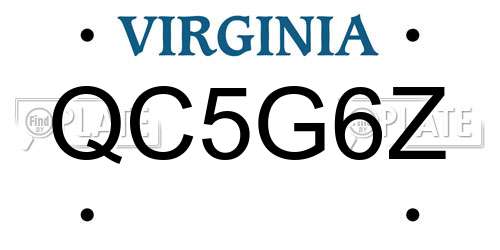 QC5G6Z Virginia License Plate