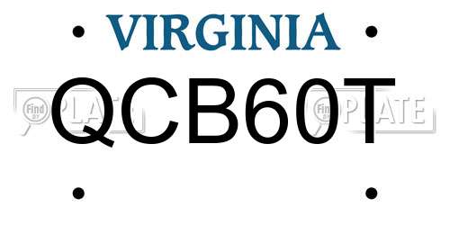 QCB60T Virginia License Plate