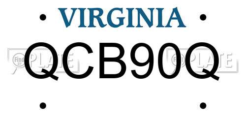 QCB90Q Virginia License Plate
