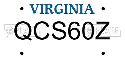 QCS60Z Virginia License Plate