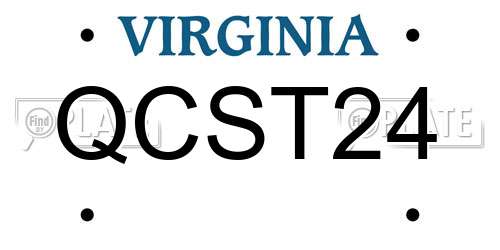 QCST24 Virginia License Plate