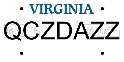 QCZDAZZ Virginia License Plate
