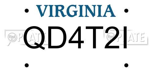 QD4T2I Virginia License Plate