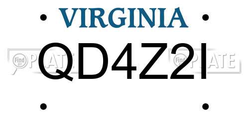 QD4Z2I Virginia License Plate
