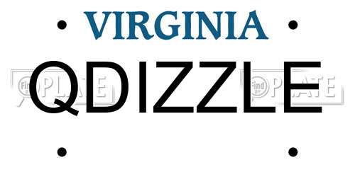 QDIZZLE Virginia License Plate