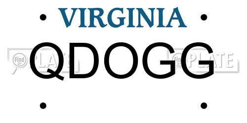 QDOGG Virginia License Plate