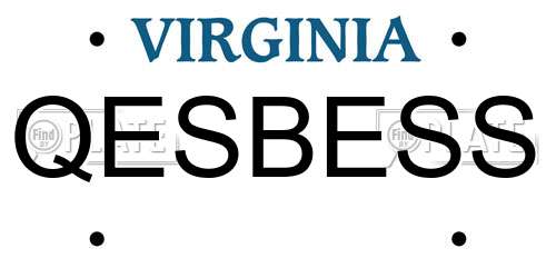 QESBESS Virginia License Plate