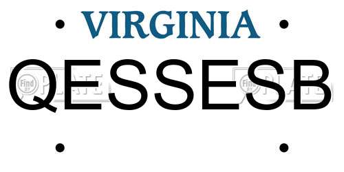 QESSESB Virginia License Plate