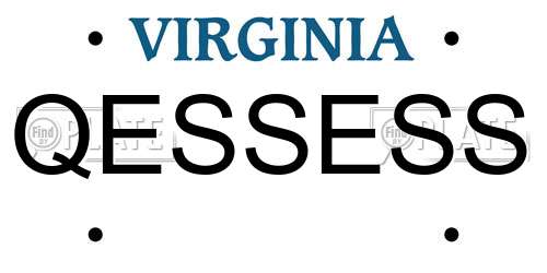 QESSESS Virginia License Plate