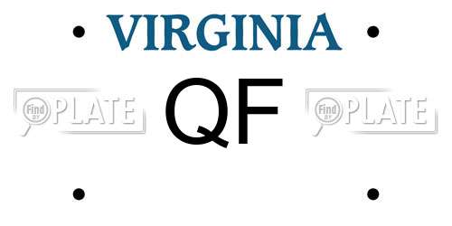 QF Virginia License Plate