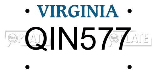 QIN577 Virginia License Plate