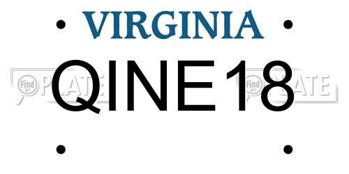 QINE18 Virginia License Plate