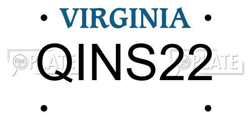 QINS22 Virginia License Plate