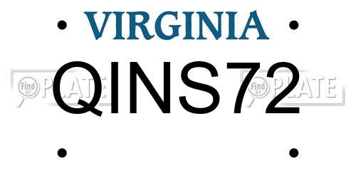 QINS72 Virginia License Plate