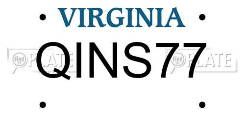 QINS77 Virginia License Plate
