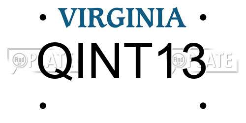 QINT13 Virginia License Plate