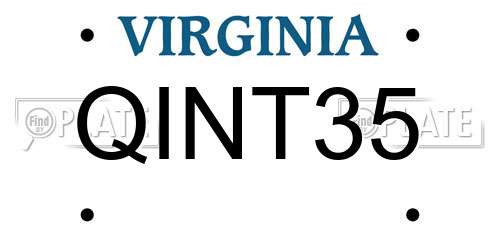 QINT35 Virginia License Plate