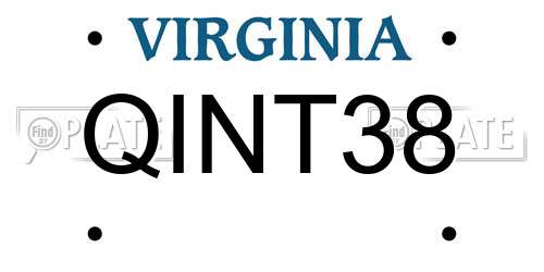 QINT38 Virginia License Plate