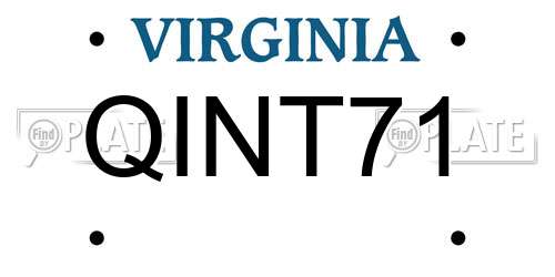 QINT71 Virginia License Plate
