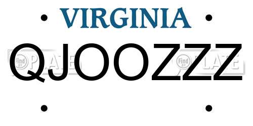 QJOOZZZ Virginia License Plate