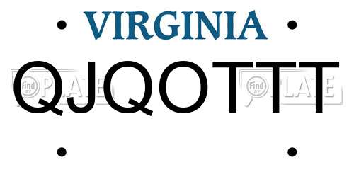 QJQOTTT Virginia License Plate