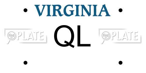 QL Virginia License Plate