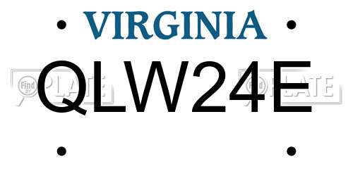 QLW24E Virginia License Plate