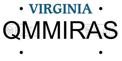 QMMIRAS Virginia License Plate