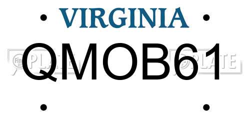 QMOB61 Virginia License Plate