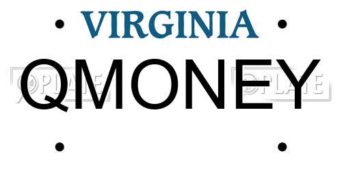 QMONEY Virginia License Plate