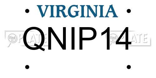 QNIP14 Virginia License Plate