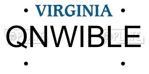 QNWIBLE Virginia License Plate