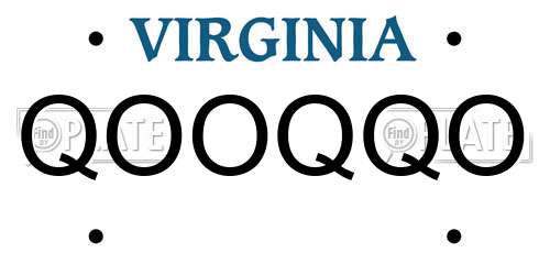 QOOQQO Virginia License Plate