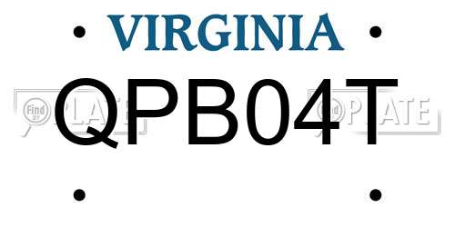 QPB04T Virginia License Plate