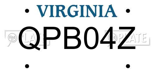 QPB04Z Virginia License Plate