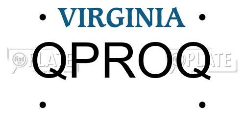 QPROQ Virginia License Plate
