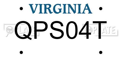 QPS04T Virginia License Plate